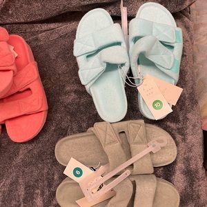 Fuzzy summer sandals